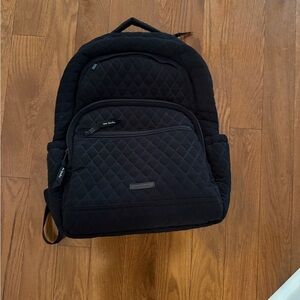 Vera Bradley Black Quilted Backpack with Sleek Design